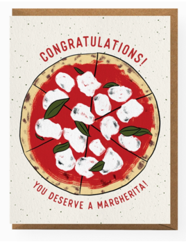 Boss Dotty Paper Co Margherita Pizza Congratulations Card