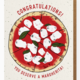 Boss Dotty Paper Co Margherita Pizza Congratulations Card