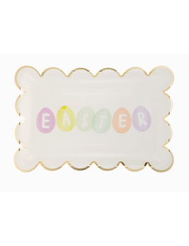 My Mind's Eye Easter Eggs Scallop Paper Plate