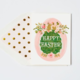 The First Snow Happy Easter Egg With Flowers Greeting Card