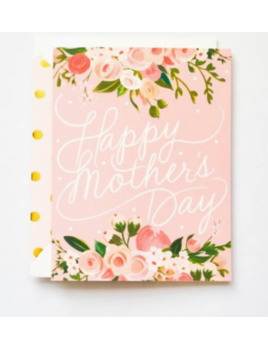 The First Snow Happy Mothers Day Script With Flowers Greeting Card