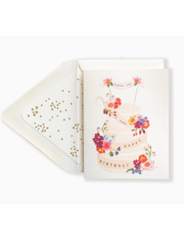 The First Snow Wishing You a Happy Birthday Cake Greeting Card