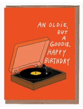 La Familia Green Oldie Vinyl Birthday Greeting Card