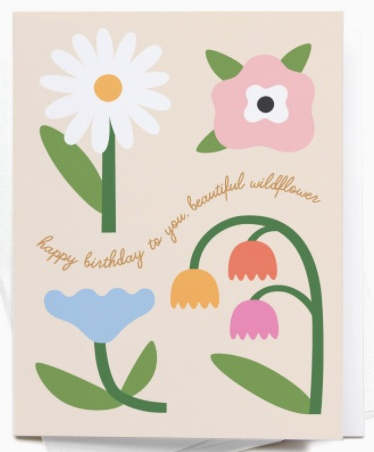 onderkast studio Happy Birthday to You Beautiful Wildflower Birthday Card
