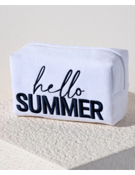 Shiraleah Sol Hello Summer Zip Pouch- White
