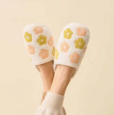 The Darling Effect Slippers-Flower Peach S/M