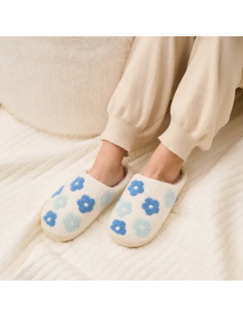 The Darling Effect Slippers-Flower Blue S/M