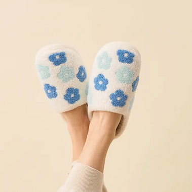 The Darling Effect Slippers-Flower Blue S/M