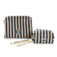 Two's Company Striped Woven Pouch- Evil Eye/Large