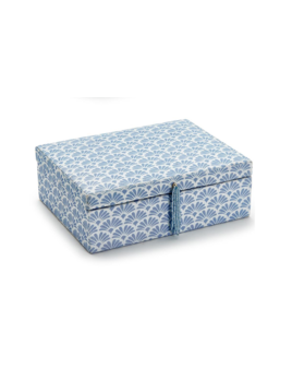 Two's Company Printed Jewelry Box - Blue