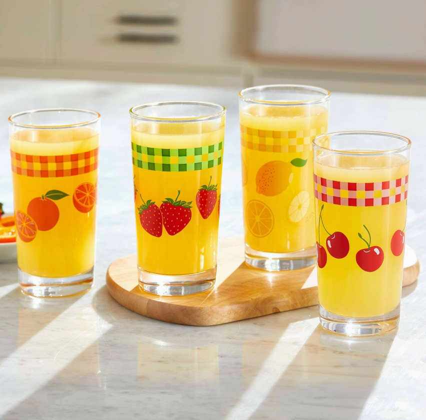 Libbey Vintage Juice Glasses, 11-ounce - Orange