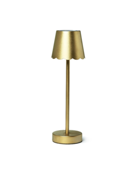 Two's Company LED Touchable Table Lamp with Scalloped Edge Shade