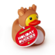 Two's Company Christmas Light Up Rubber Duckie - Reindeer