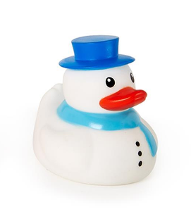 Two's Company Christmas Light Up Rubber Duckie - Snowman