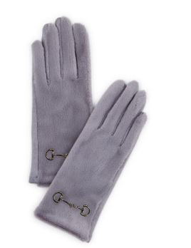 Two's Company Glove with Metal Keeper - Gray