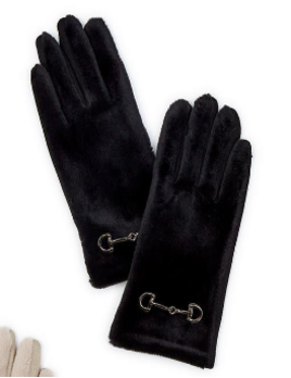 Two's Company Glove with Metal Keeper - Black