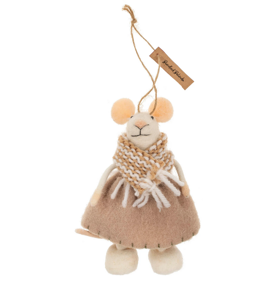 Indaba Bundled Belinda Mouse Ornament