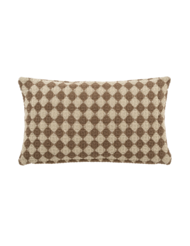 Indaba Check Weave Pillow Brown