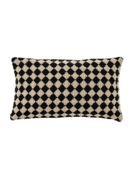 Indaba Check Weave Pillow Black