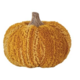 Creative Co-op Cotton Blend Bouclé Pumpkin w/ Wood Stem - Yellow