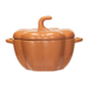 Creative Co-op 2 Cup Stoneware Pumpkin Baker w/ Handles, Orange Color