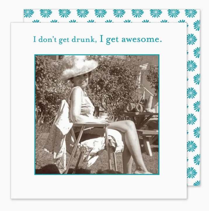 I Get Awesome Beverage Napkin