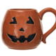 Creative Co-op 16 oz. Debossed Stoneware Jack-O-Lantern Shaped Mug