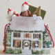Creative Co-op Printed Recycled Paper House Shaped Gift Bag