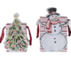 Creative Co-op Printed Recycled Paper Diecut Snowman Gift Bag