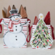 Creative Co-op Printed Recycled Paper Diecut Snowman Gift Bag
