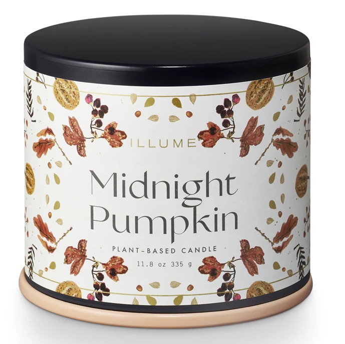 Illume Midnight Pumpkin Vanity Tin Candle