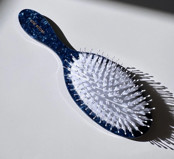 Solar Eclipse Hand-Painted Evil Eye Acetate 2-1 Daily Hair Brush