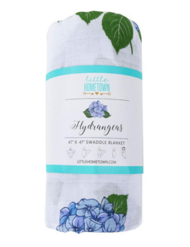 Little Hometown Hydrangeas Swaddle Blanket