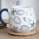 Coastal Charm Ceramic Nautical Seashell Mug