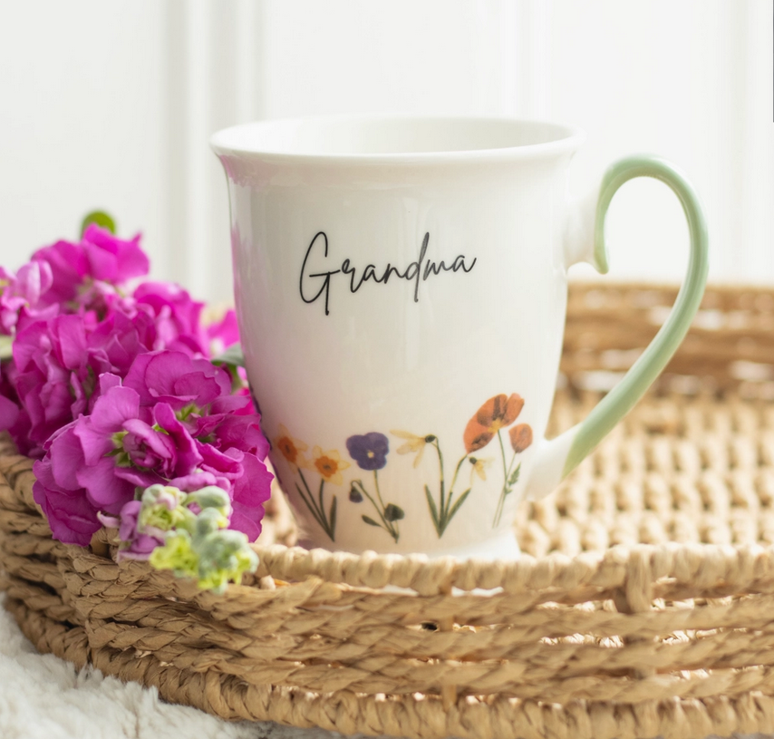 Grandma Wildflower Pedestal Mug
