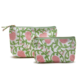 Two's Company Floral Block Print Multipurpose Pouch Set -  White
