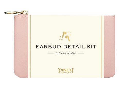 Pinch Provisions Earbud Detail Kit  Blush Vegan Leather Pouch