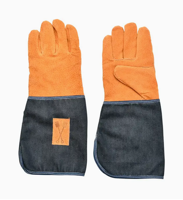 Denim Long Garden Gloves