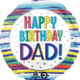 Balloons Everywhere 18" Birthday Dad Stripes Balloon