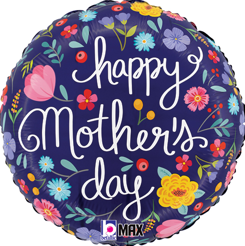 Balloons Everywhere 18"  Mother's Day Folk Floral Balloon