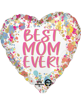 Balloons Everywhere 18"  Painted Best Mom Ever Balloons