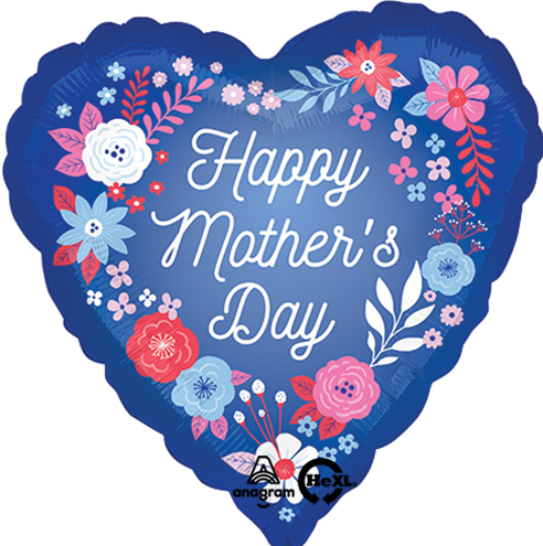 Balloons Everywhere Mother's Day Blue Artful Florals Balloon
