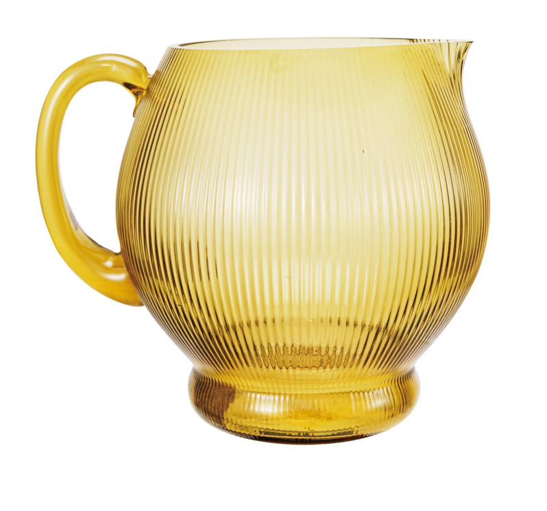 Bloomingville 2-1/2 Quart Fluted Glass Pitcher