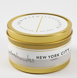 Scripted Fragrance New York Soy Candle - Large Gold Tin