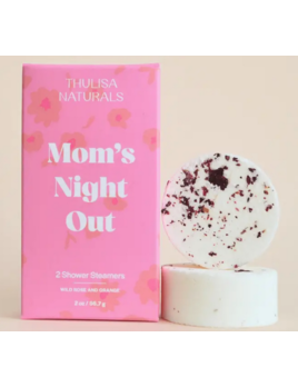 Thulisa Naturals | Bath + Body Mom's Night Out  Shower Steamers | Orange Rose - Pink Box