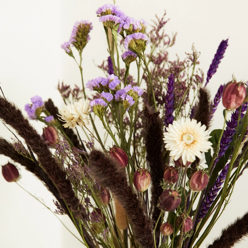 Dried Flowers - Field Bouquet - Meadow Violet  -Small