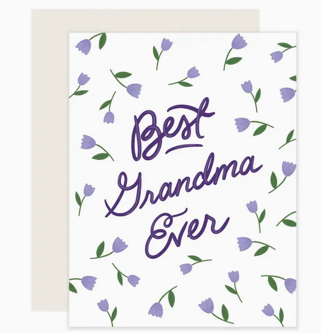 Slightly Stationery Grandma Flowers | Best Grandma Ever Card