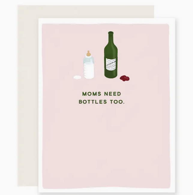 Slightly Stationery Mom Needs Wine Card