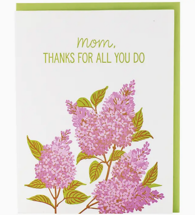 Smudge Ink Blooming Lilacs Mother's Day Card