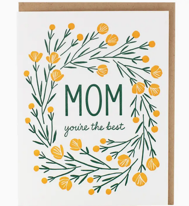 Smudge Ink Botanic Wreath Mother's Day Card